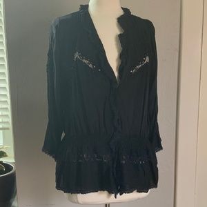 Johnny Was Blouse, Black, Large